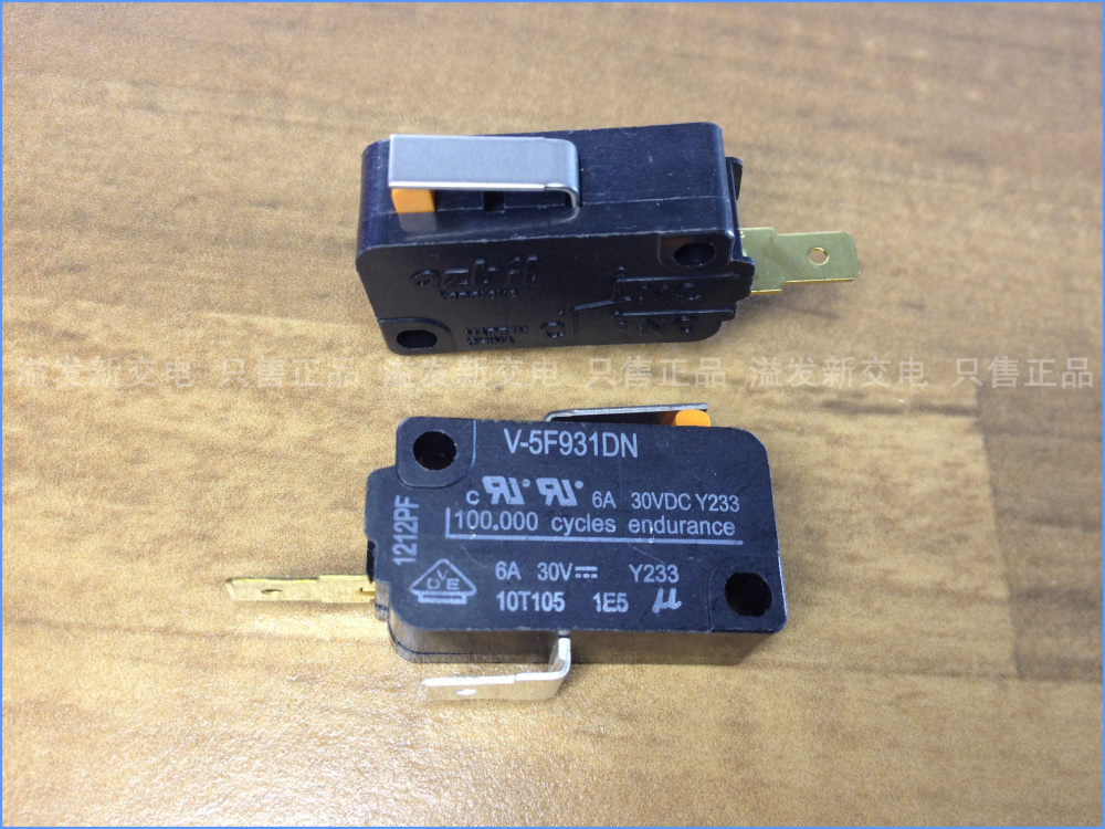Short handle long life silver contact micro switch / limit travel switch of original Japanese mountain V-5F931DN