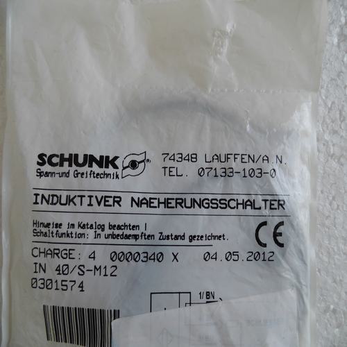 * special sales * BRAND NEW GENUINE SCHUNK near the switch IN40/S-M12 spot