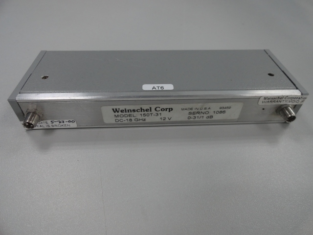 150T-30 Weinschel programmable step attenuator 0-31dB 12V SMA DC-18GHZ