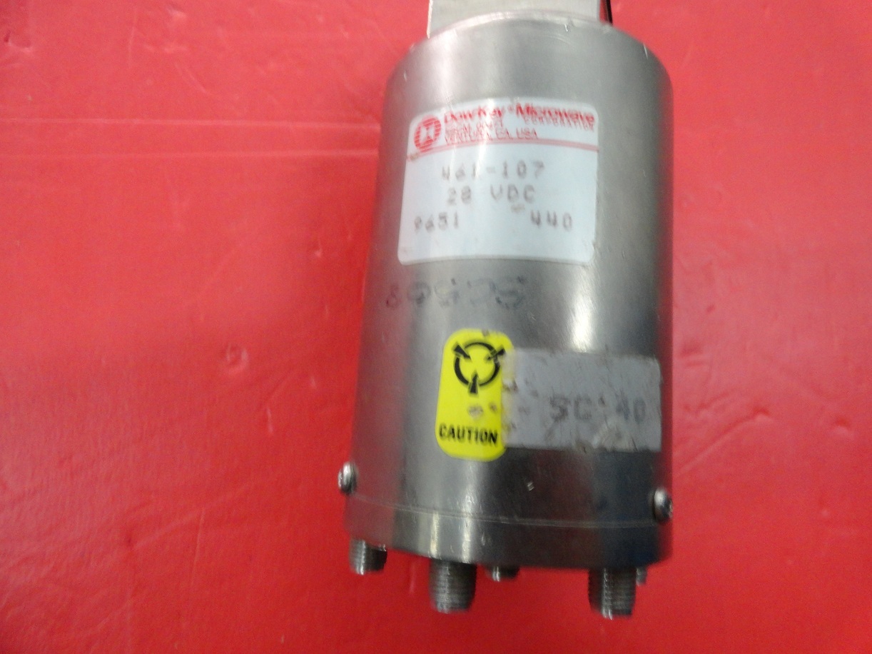 The supply of DOW-KEY 461-107 single pole six throw RF switch 18GHZ 20V