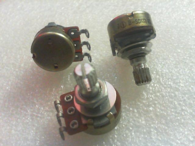 Taiwan. Single tripod handle 15mm potentiometer B-50K. Plum