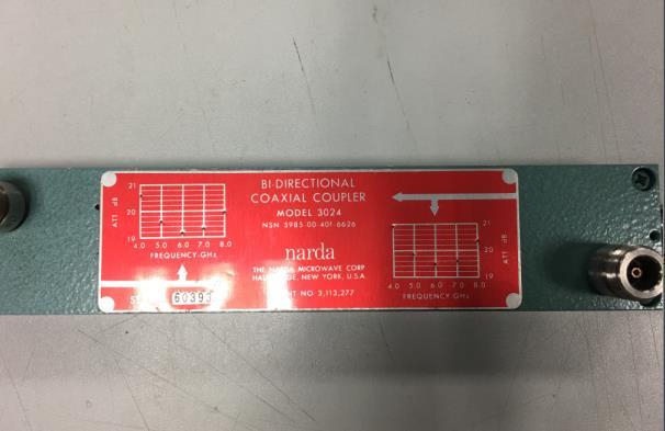 Narda 3024 20dB 4.0-8.0GHZ high frequency broadband coaxial bidirectional coupler N/J-N/F