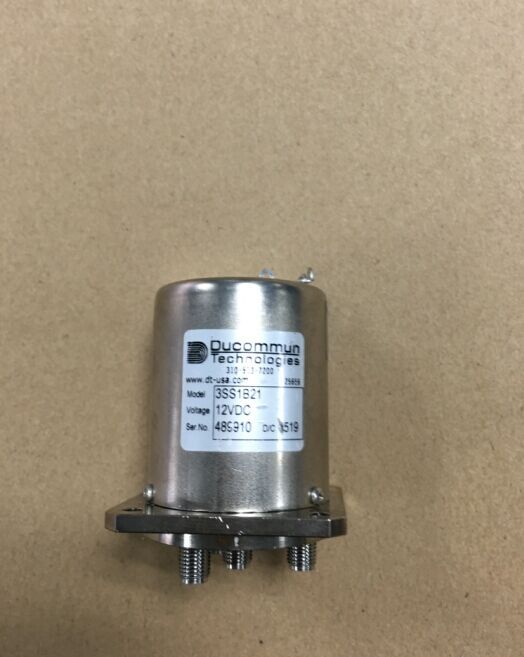 Ducommun 3SS1B21 DC-18GHZ single pole three throw RF switch 12V