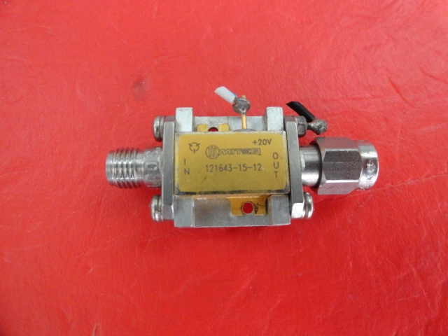 Supply MITEQ amplifier 20V SMA 121643-15-12