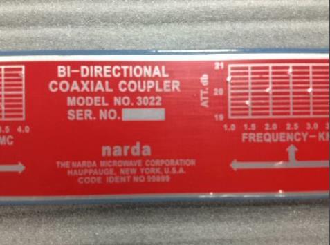 Narda 3022 20dB 500W N 1-4GHz type broadband bidirectional high power coaxial coupler