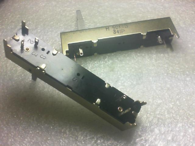Japan's Matsushita M50K. single fader potentiometer M50KB/7.5 cm.