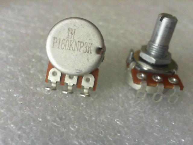United States BI single potentiometer P160KNP3K single potentiometer A100K..6mm circular shaft 15mm long