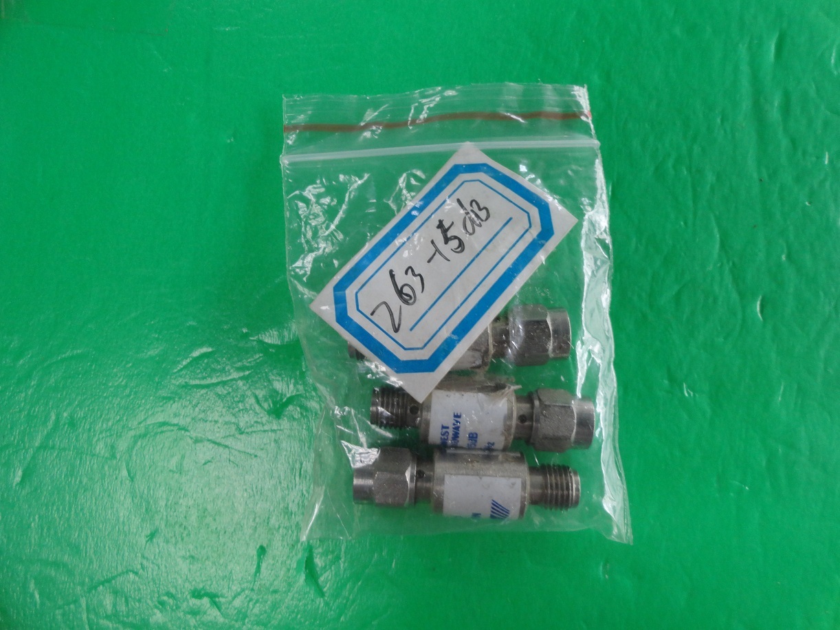263-15dB MIDWEST coaxial fixed attenuator 15dB 2W SMA DC-18GHz