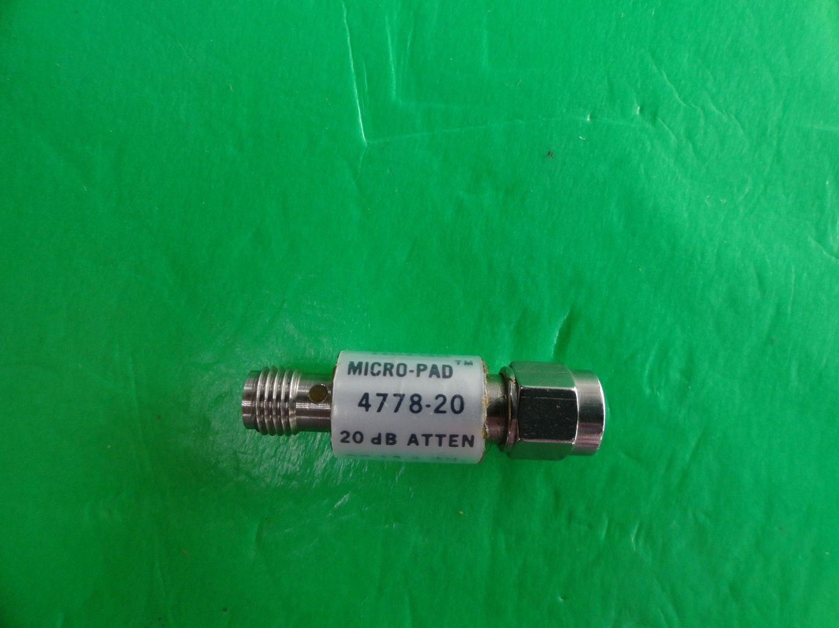 4778-20 NARDA coaxial fixed attenuator 20dB 2W SMA DC-12.4GHz