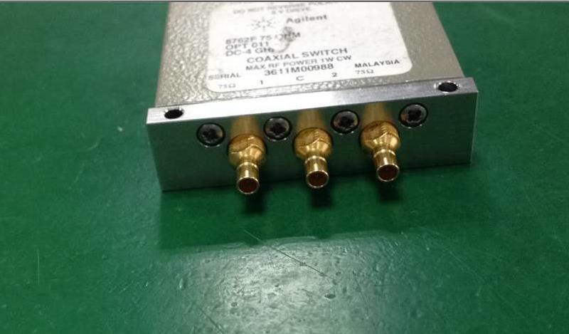 The Agilent HP Agilent 8762F DC-4GHZ 75 ohm SPDT 5V