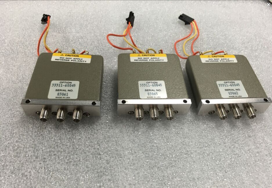 The Agilent HP 33311-60045 DC-18GHZ RF coaxial SPDT Switch SMA
