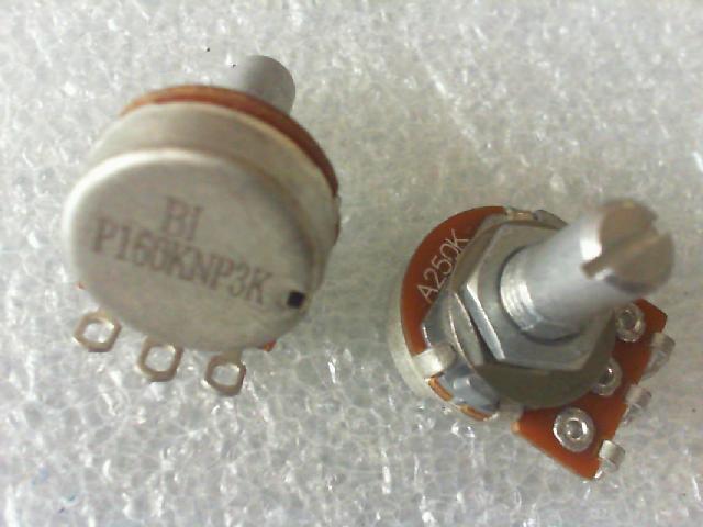 United States BI single potentiometer P160KNP3K single potentiometer A250K..6mm circular shaft 15mm long