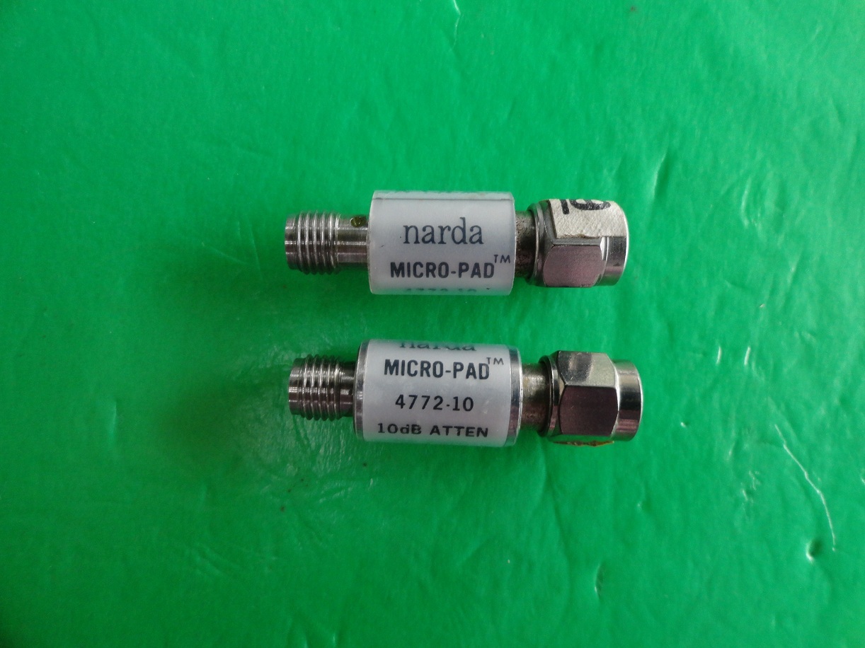 4772-10 DC-6GHz 10dB NARDA coaxial fixed attenuator SMA 2W