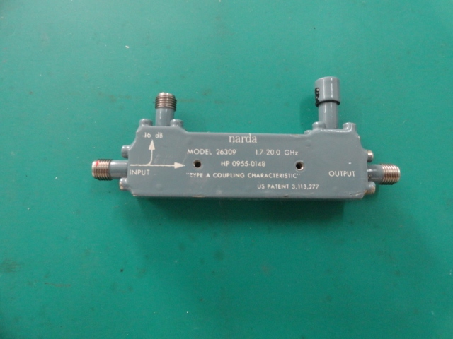 Supply Narda RF broadband directional coupler 26309 16dB SMA 1.7-20GHZ