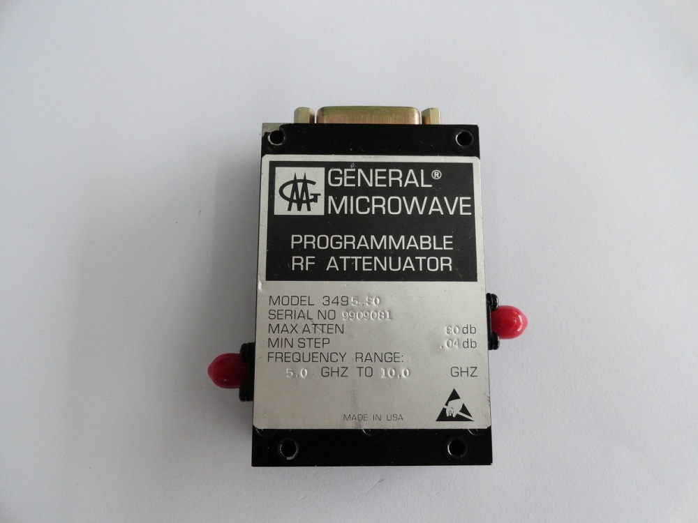 Programmable step attenuator MICROWAVE 3495-80 80dB 5-10GHz SMA GENERAL