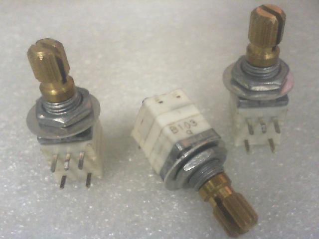Japan NOBLE potentiometer B103/// with switch 10K/// long shaft 15mm