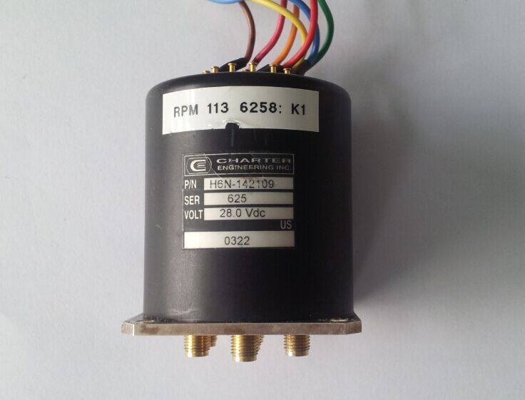 CHARTER H6N-142109 DC-18GHZ single pole six throw RF coaxial switch 28V SMA