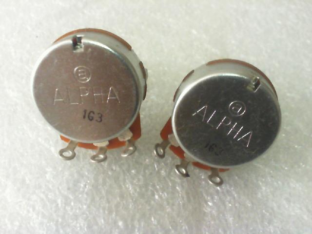 Taiwan ALPHA potentiometer. Single connect.B5M/ axis 6mmX20mm