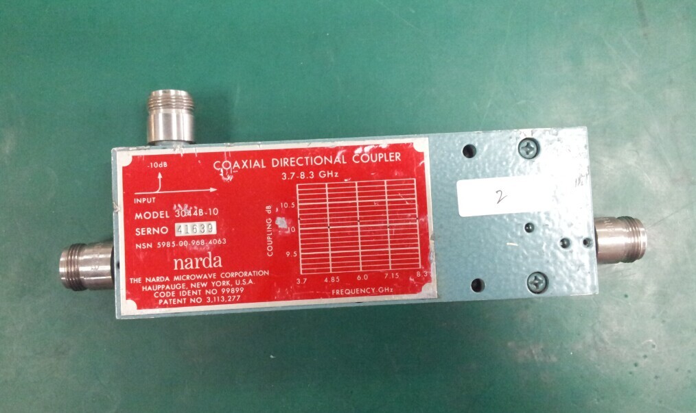 3044B-10 3.7-8.3GHZ -10dB Narda coaxial directional coupler N