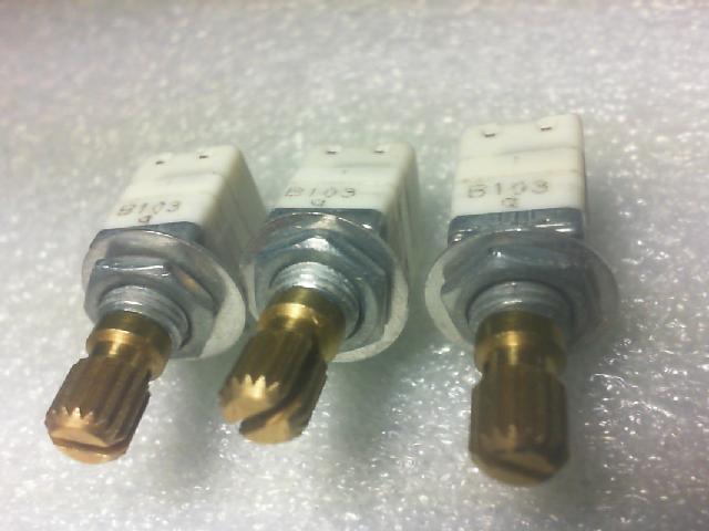 Japan NOBLE potentiometer B103/// with switch 10K/// long shaft 15mm