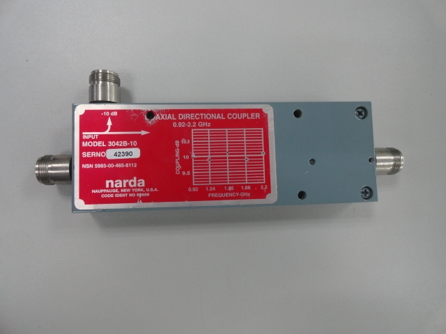 3042B-10 0.92-2.2GHZ 10dB Narda microwave coaxial directional coupler N
