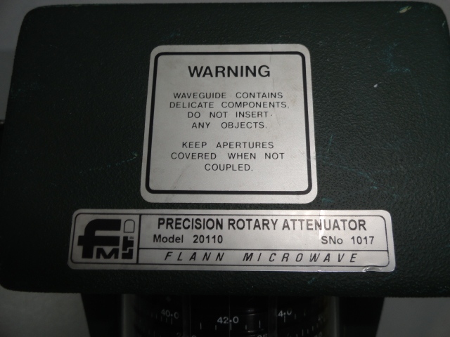 FLANN 20110 0-60dB 17.6-26.7GHZ waveguide interface rotary precision attenuator