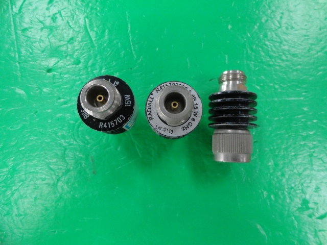 R415703000 RADIALL radio frequency coaxial fixed attenuator 3dB 15W N DC-8GHz