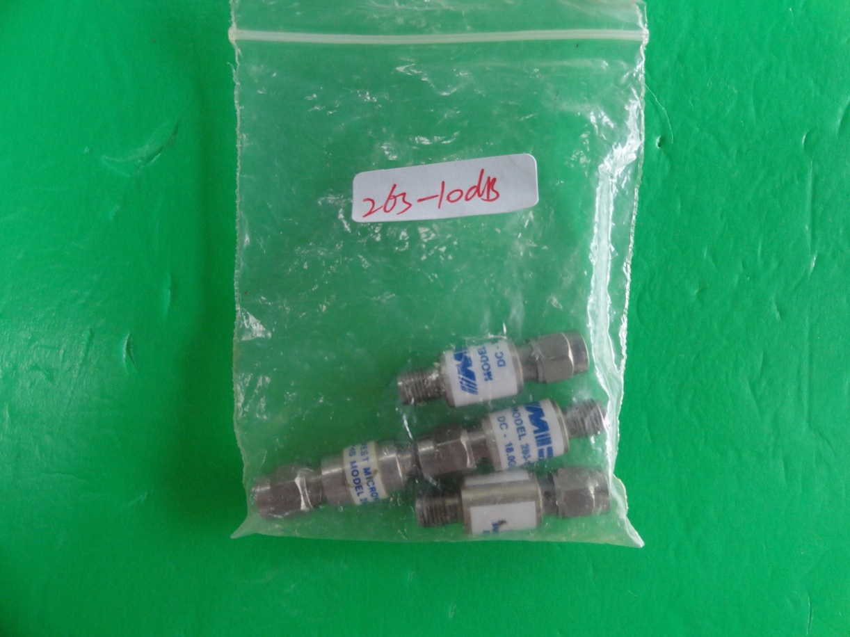 263-10dB DC-18GHz 10dB MIDWEST coaxial fixed attenuator SMA 2W