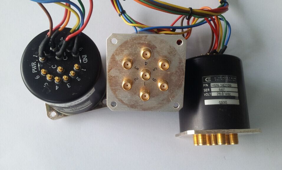 CHARTER H6N-142109 DC-18GHZ single pole six throw RF coaxial switch 28V SMA