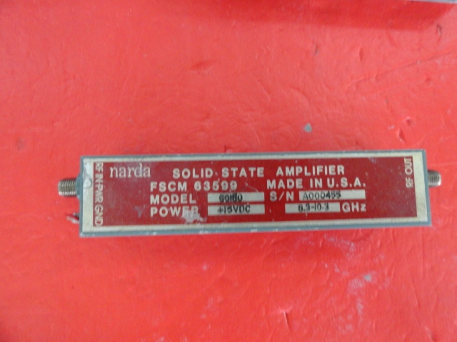 Supply NARDA 60180 8.3-10.3GHz amplifier SMA Vin:15V