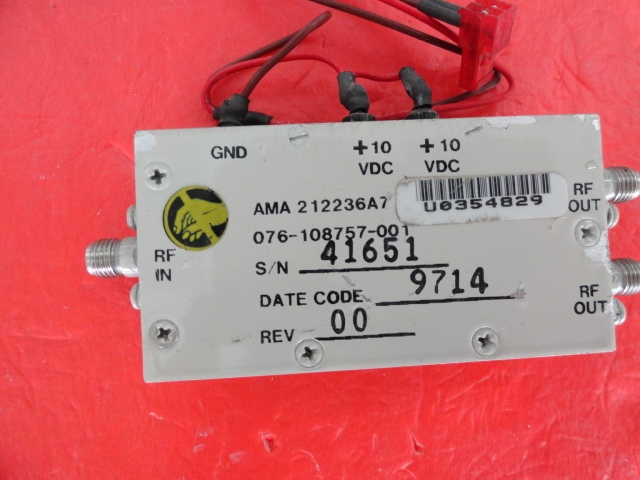 Supply HARRIS amplifier 10V SMA 076-109413-001