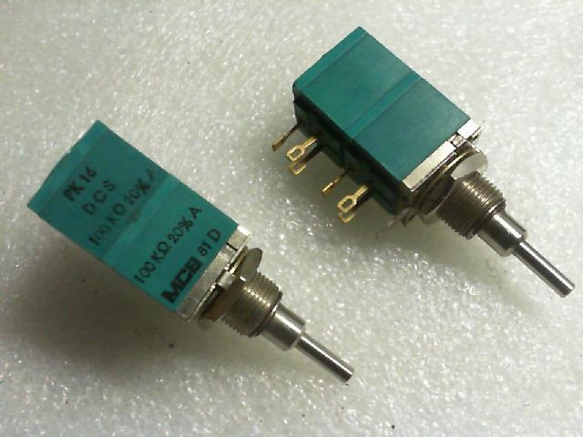 MCB Germany PK16DCS/ double Potentiometer / gold pin 100K/ lioujiao