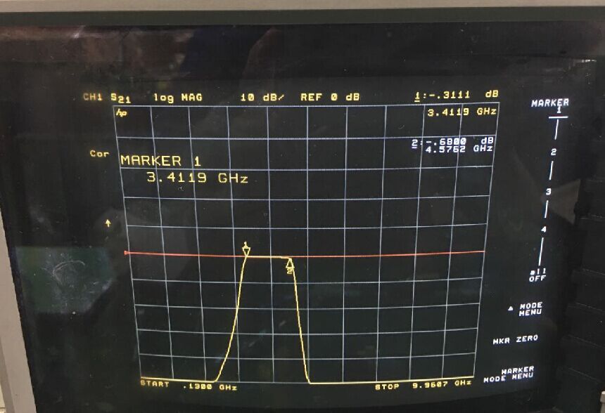 7FV20-4000/U1100 3.4-4.7GHZ K&L RF microwave bandpass filter SMA (f-M)