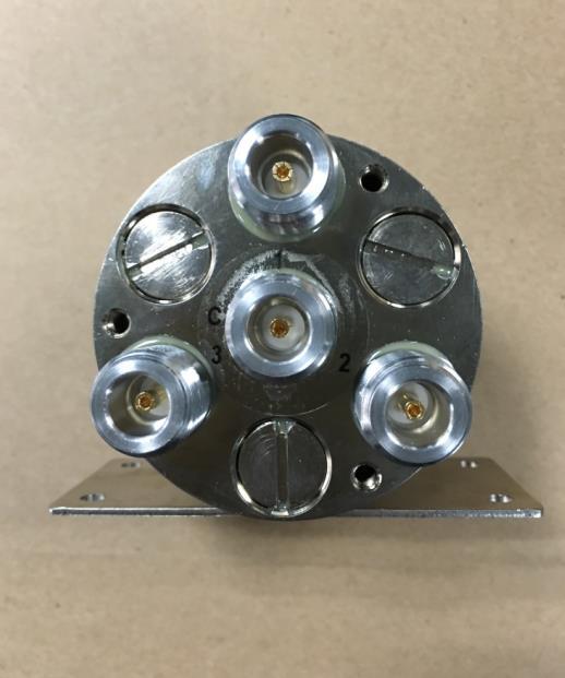 The new Ducommun 3SNH1P21-A DC-10GHZ single pole three throw RF coaxial switch N