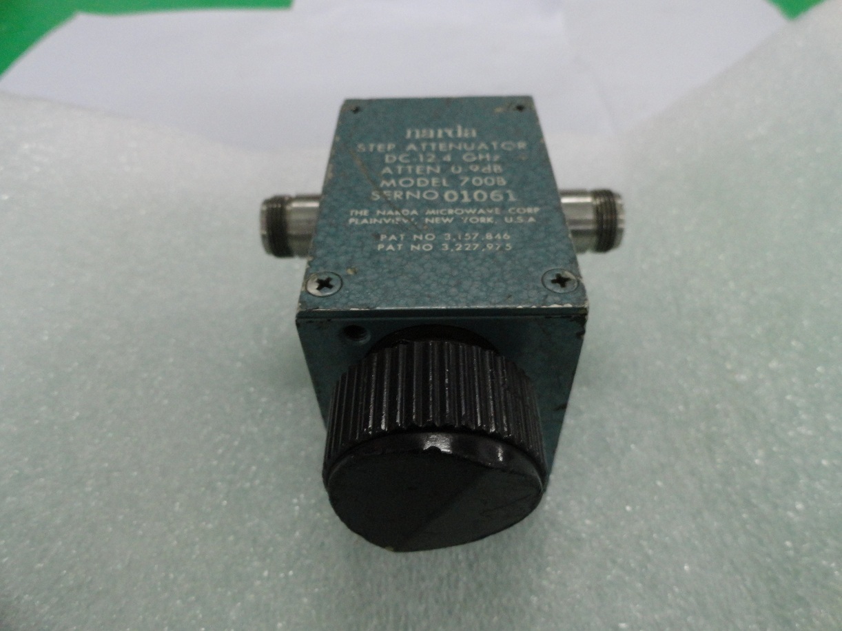 700B DC-12.4GHz Narda hand step attenuator N 0-9dB