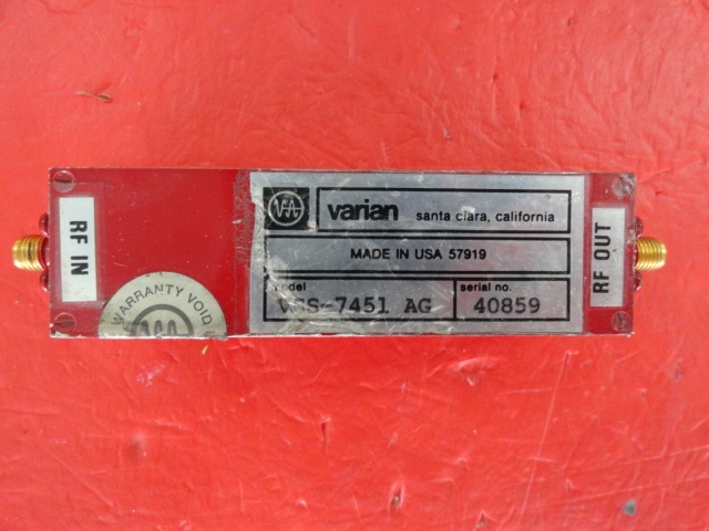 Supply VARIAN amplifier 15V SMA VSS-7451AG