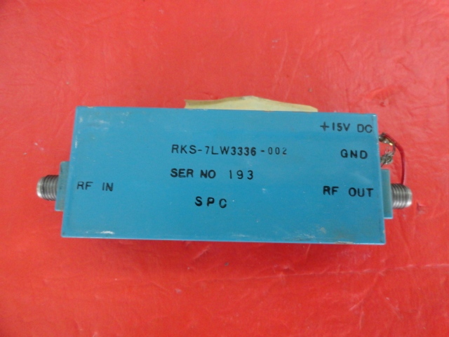 Supply SPC amplifier 4-8GHz G:20dB Vin:15V SMA RKS-7LW3336-002