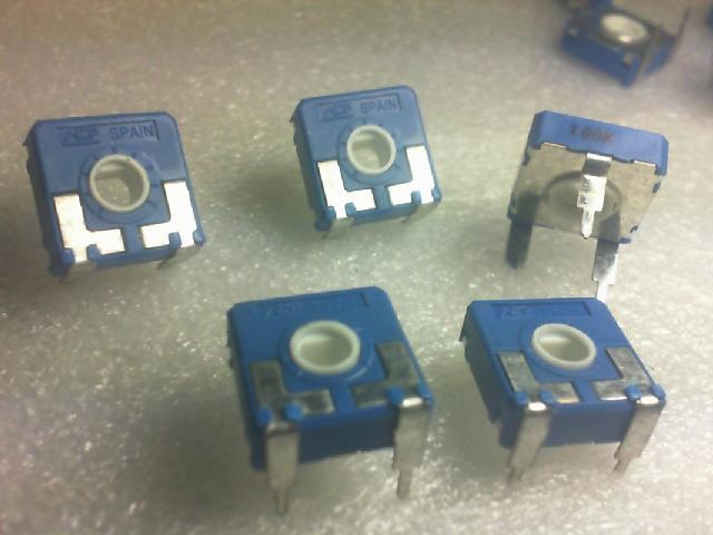 Import. Spain AENOR adjustable potentiometer ACP 47K..100k.. Square 14mmX14mm...