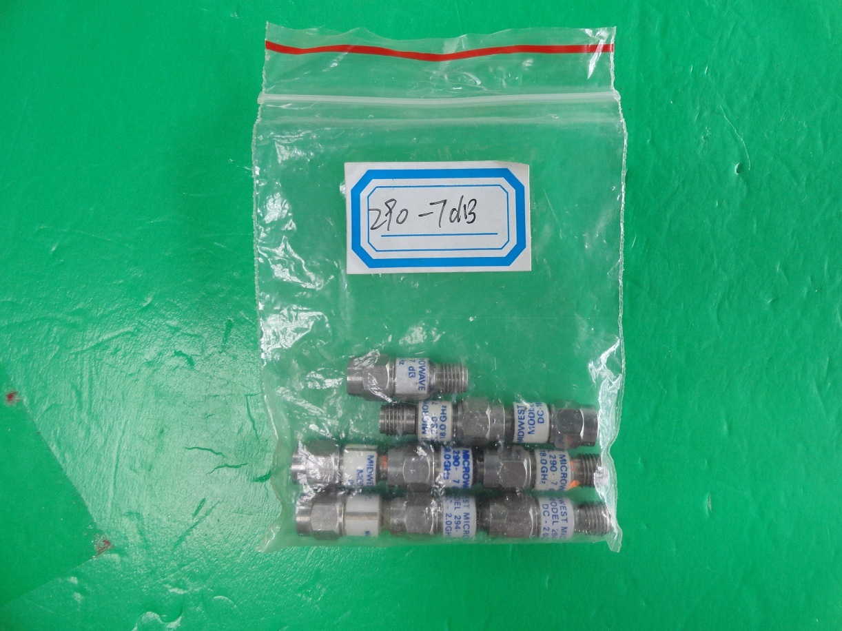 290-7dB MIDWEST coaxial fixed attenuator Att:7dB P:2W SMA DC-18GHz