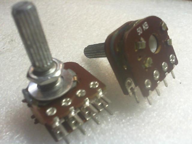Potentiometer 148 shaped double /50K8 foot 25mm plum blossom handle.. walk double potentiometer 50K..100K
