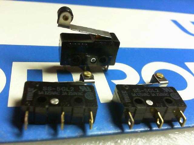 Micro switch. OMRON SS-5GL-2/125VAC/5A/250VAC/3A