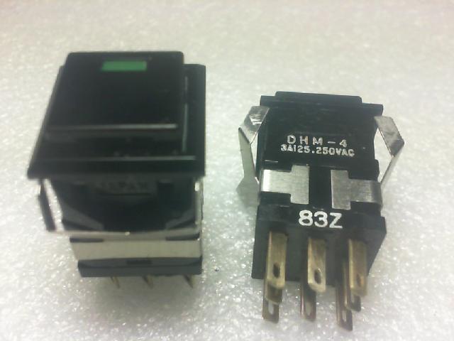 Japan. DHM-4//250VAC/3A//125VAC/3A/8 19mmX19mm / square foot switch