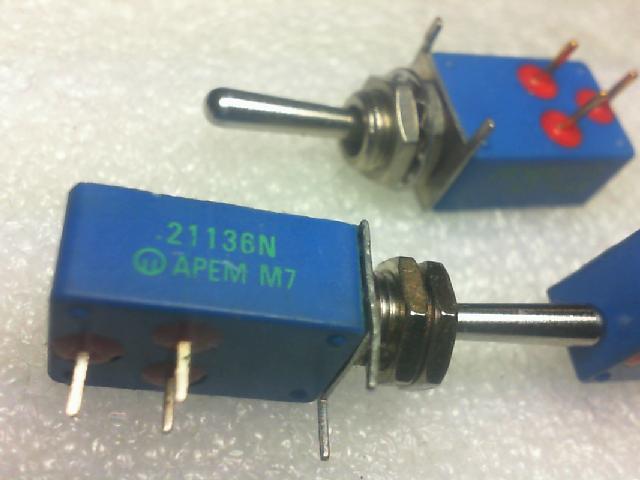 Germany APEM toggle switch 21136N tripod around two.