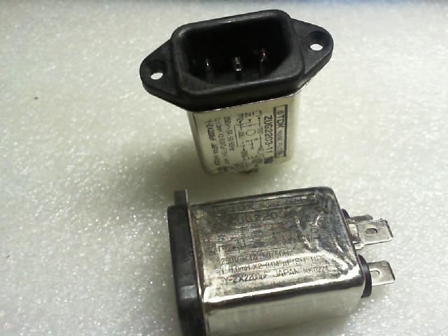 Power supply block Japan TDK. filter outlet /ZUG2206-11A/250V/6A/50-60HZ