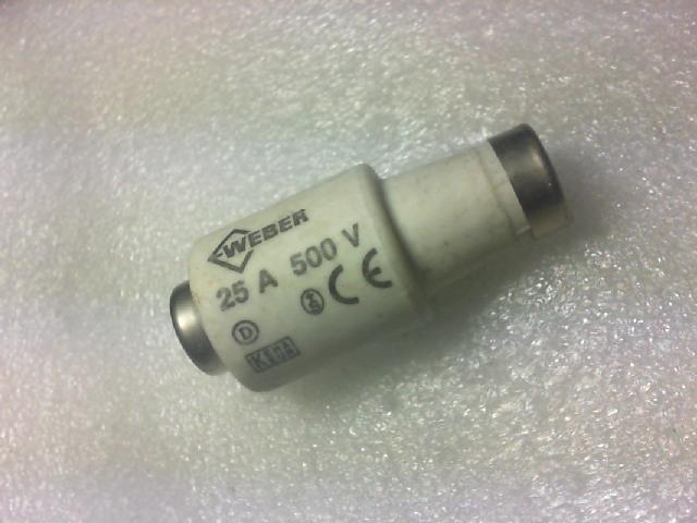 Insurance pipe. German WEBER... Fuse fuse 500V/25A