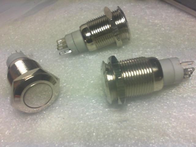 Swiss Exchange ON16-C1 button switch 250VAC/3A/ with lock.. no light.. installation diameter 16mm