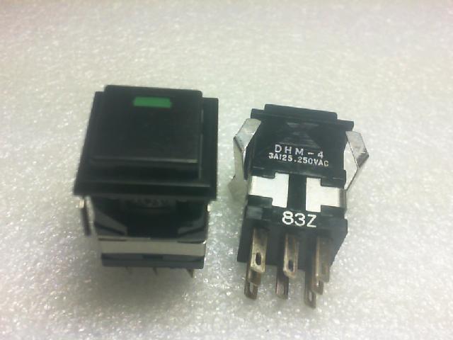 Japan. DHM-4//250VAC/3A//125VAC/3A/8 19mmX19mm / square foot switch