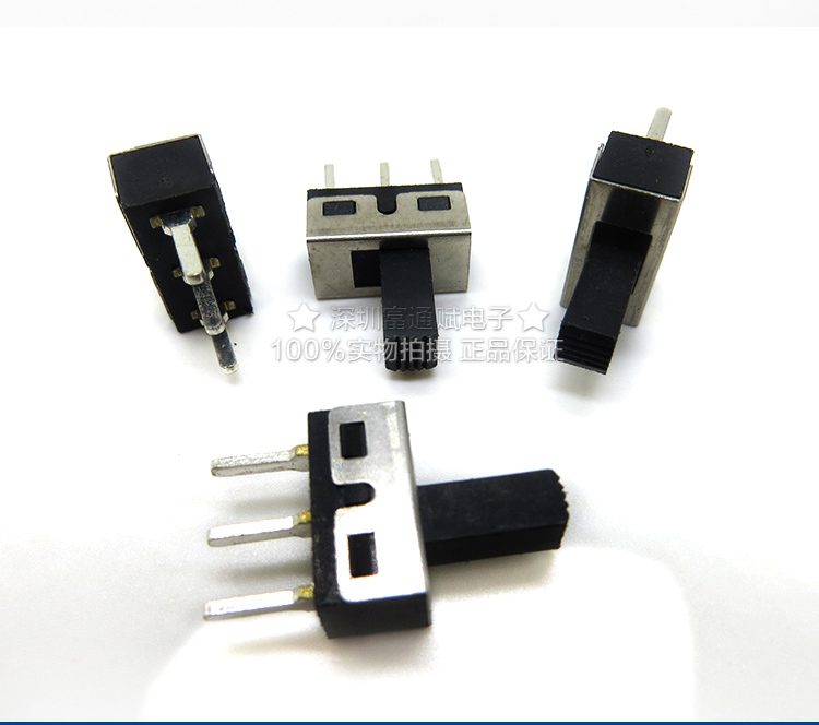 The high quality slide switch SS-12D10G9 3 pin 2 9MM file handle high current 3A 2A 125V toggle switch