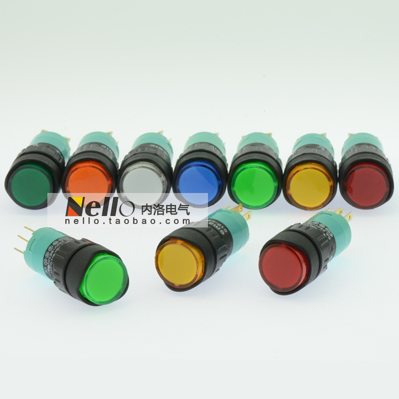 EMA with light button switch, 16mm self reset, 01P-CM40 01P-CA40 Q1P S1P round, R GY O G V B W K 6V 12V 24V 110V 220V