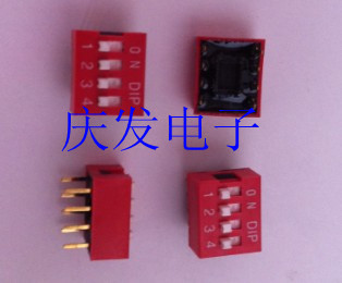 Taiwan round DIP 4P dial code switch, 4 bit feet, 2.54mm original, new